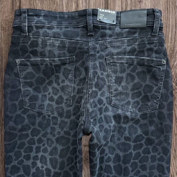 Cambio Jeans Vintage Leopard Print Parla Jeans Size 34D New With Tags - Picture 6 of 15